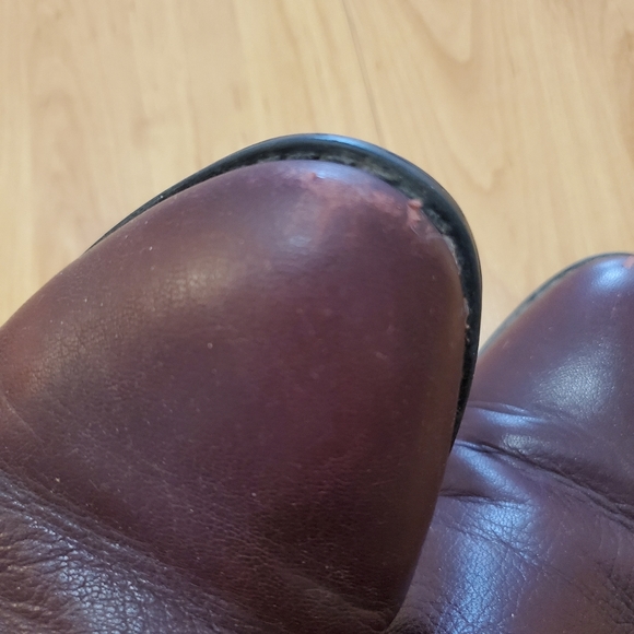 Franco Sarto Leather Ankle Boots Maroon Size 8 - Picture 6 of 9